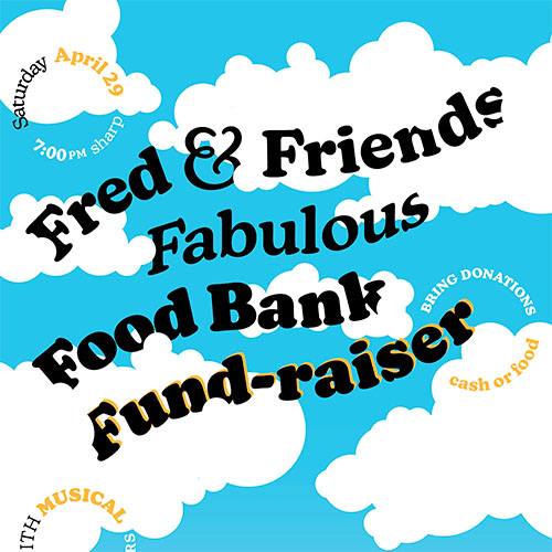 Poster design for a musical food bank fundraiser