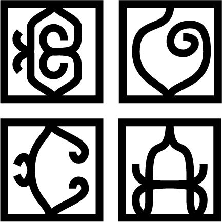 A version of the logo using the wrought iron fence inspiration